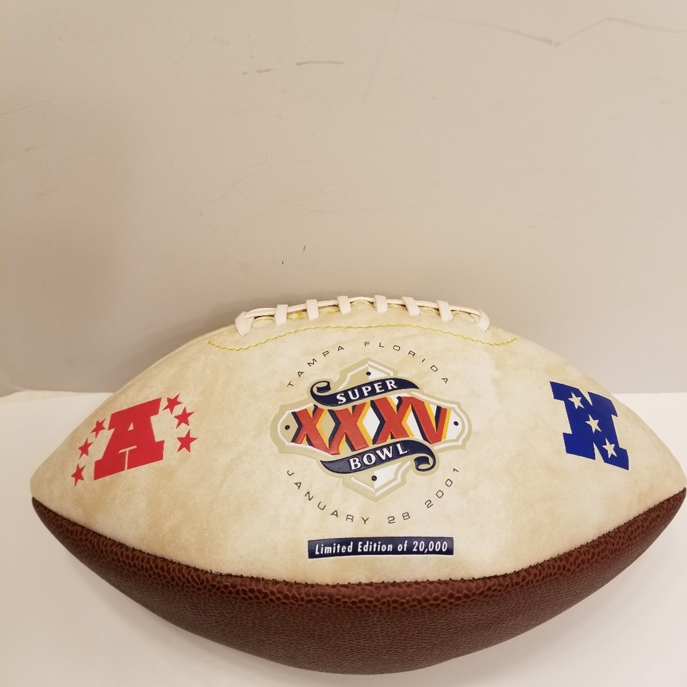 XXXV Super Bowl 1.28.01 Tampa Florida Etched Super Bowl History Limited Edition!